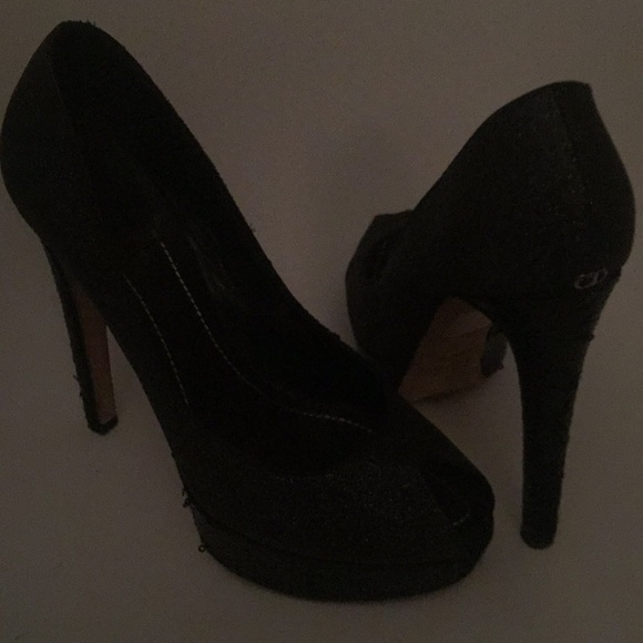 Christian Dior Glitter & Sequin Platform Stilettos - Picture 2 of 2